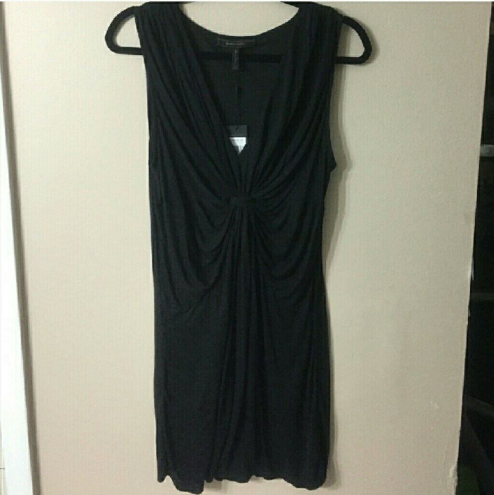 BCBGMAXAZRIA Draped- Front Knit Dress